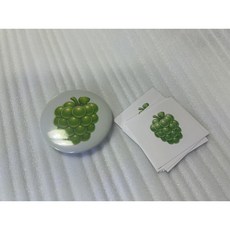 가방장식과일배지58mm8종택1+낱장동일스티커(대략35mm)10장세트, 1개, 청포도