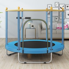 兒童戶外蹦蹦床帶護網, 5ft 直徑1.50m 扶手 藍色
