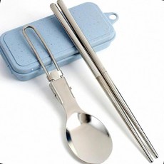 접이식 휴대 수저 캠핑 야외 도시락 위생 보관 케이스, 1개, 상세페이지 참조