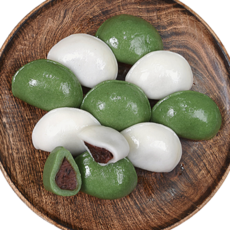 셀브 2색바람떡 1+1 굳지않는떡 팥앙금 반달떡 개별포장, 흰바람떡1+1, 999g, 2개