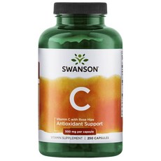 Swanson 斯旺森 玫瑰果維生素C膠囊 500mg, 250顆, 1罐