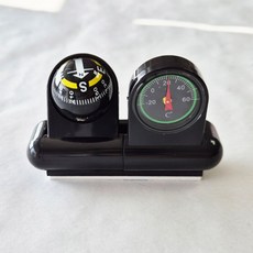 미니 온도 습도 멀티 나침반 차량용 고정형 수평계 소형 캠핑 등산 아웃도어 다기능 센서, 1개