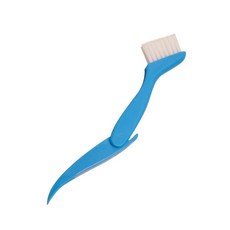 空調冷凝器散熱器翅片梳（白色棕毛/藍色摺疊 二款可選）清潔除塵工具, 藍柄摺疊刷, 1個