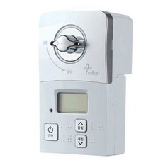 미랜콕 가스타이머 가스자동차단기 원터치 가스차단기 자동가스벨브차단 과열차단, 실버/MG-06GT(음성안내있음), 1개