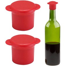 矽膠保鮮瓶蓋 多用途密封瓶塞 防漏酒瓶蓋 飲料瓶蓋, 玫紅色, 1個