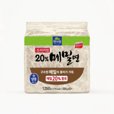 면사랑 냉동면 프리미엄 20% 메밀면, 5개, 250g