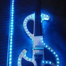 전자 바이올린 입문용 연주 현악기 일렉트로닉 음악 학생용 악기 연습 장비, H. b 푸른 빛나는 바이올린