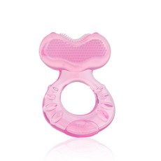 Nuby 小魚軟質固齒器 - 矽膠材質 寶寶固齒玩具, 粉, 1個