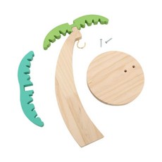 GHSHOP 바나나 홀더 스탠드 팜하우스 바나나 홀더 다기능 원목 경량 과일 보관 정리함 바나나 홀더 스탠드 후크, 목재, 다색, 1개