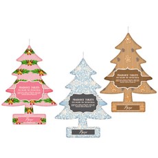 Pure 聖誕香樹造型香氛片 3入組 除霉除臭 清新空氣 居家車用, 1個, 0.48g, 無