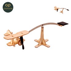 [픽커] 목재조립장난감 모형만들기재료 목재조립키트 태양광 모빌 복엽기