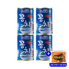 유동 꽁치 x+사은품 고등어조림 통조림, 4개, 400g