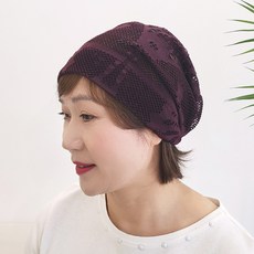 Jjnine Sunrise Mesh Indoor Beanie Bandana 中年頭巾女式帽子