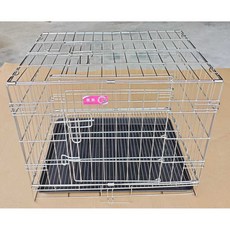 스테인레스 애견 케이지 철장 울타리 실내 견사 반려견, 60x41x51cm, 스테인레스 스틸 접이식 케이지