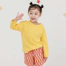 삐삐롱 [삐삐롱]올리체크 면스판 4부 패밀리 멀티반바지