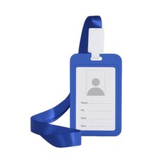 키미블랑 목걸이 방수 명찰 케이스, 20개, 블루