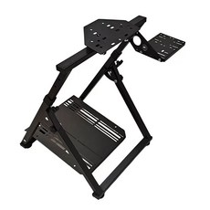 레이싱 휠 거치대 시트 폴딩 시뮬레이터 브라켓 운전, 1개, 기어 변속기+핸드브레이크, 기본 색상