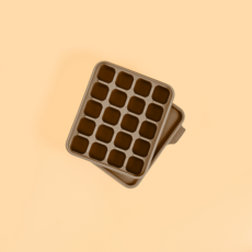 홍스마마 플래티넘 실리콘 이유식 큐브 이유식 준비물 얼음틀 아이스몰드 아이스 트레이 실리콘 몰드 마늘틀, 1개, 밀크초코, 15ml