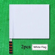 심판 선심 깃발 스테인레스 플래그 2pcs 축구 교통, 화이트 2개