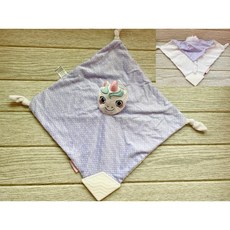 立體動物安撫巾 嬰兒玩具 嬰兒車掛玩具 搖鈴玩具 響紙, 1個, 紫色獨角獸（安撫牙膠）