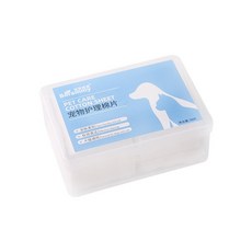 Borammy 寵物護理棉片50片/盒 狗狗貓咪眼耳清潔棉片, 1個, 寵物護理棉片50片盒裝