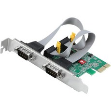 SIIG 단일 직렬 PCIe 카드 어댑터 16650 UART 최대 전송 속도 250Kbps 2.0 x1에서 1x RS-232 수컷 9핀 DB9 5V 또는 12V 전원 ASIX, Serial Port x2, 1개