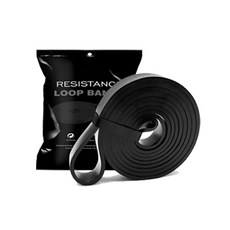 라이프리빙 헬스 풀업 밴드 라텍스 턱걸이 운동 근력 밴드, 블랙