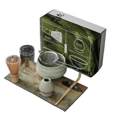 PARAFUL 말차 티 세트 그릇 및 거품기 스타터 키트 의식 키트 만들기용 일본 다도 세트 BanFei 11st_amz 166034 6927360105, PARAFUL 말차 티 세트, 그릇 및 거품기 스타터