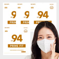 [100매] 프라임핏 황사방역용마스크(KF94)(중형)(흰색), 25매입, 4개, 흰색