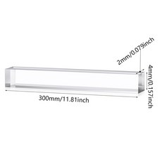 1개 투명 사각 아크릴 막대 DIY 공예용 디스플레이 스탠드 광택 처리된 가장자리 다양한 크기, 05 2x4x300mm 1pcs
