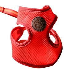 강아지 여름 하네스 리드줄 세트 레드 S 1P 에어매쉬oto8+3Tbw