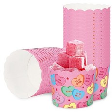 JarThenaAMCS 부활절 종이 베이킹 컵 100개 토끼 계란 컵케이크 포장지 스캘럽 엣지 머핀 케이스 봄 생일 파티용 158490