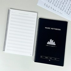 도시생활용품 음악 스프링노트 초등학생오선지음악노트, 랜덤 1개