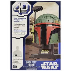SPIN MASTER 4D Build 立體拼圖星球大戰系列 12歲以上, 波巴費特頭盔, 93片, 1盒