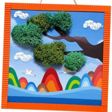 어린이집만들기 스칸디아모스 동양화 벽걸이 만들기, 본상품