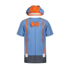 Blippi 남아용 롤플레이 티셔츠 및 모자 세트 유아 어린이 및 큰 아동용