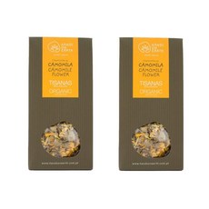 Hands on Earth 카모마일(만자닐라) 플라워 티 2x25g (0.8온스) / 루즈 잎/48컵 제공(2팩), 기본 옵션, 25g