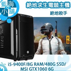 PUBG絕地求生系列電競主機 絕地殺手 套裝主機 桌上型電腦(i5-9400F/480G SSD/GTX1060 6G)