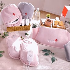 찜질닥터온수찜질기 방송역대최저가찜질닥터 충전식 무선 온수 찜질기 세트, 싱글A (손발찜질커버), 핑크