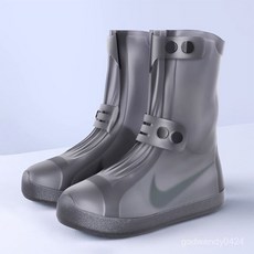 高筒防水雨鞋套 防雨鞋套 防水防滑 加厚耐磨 成人男女適用 時尚高筒水鞋, 高筒茶色【高彈防水+加厚耐磨】加厚AA,L【38-39鞋碼】運動鞋拍大一碼