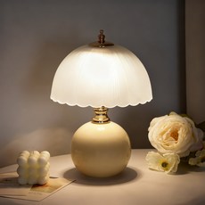 ZOZOFO 빈티지 테이블 스탠드 조명 감성 무드등 인테리어 조명 스탠드 침실 조명 거실 무드등 LED 조명등 수유등 취침등 수면등 색상 가변 다단 밝기 조절, 크림옐로우