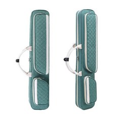 Tiekerbilir Pool Cue Case Pool Stick Bag with Multi-Pocket Holds 3 Butts 4 Shafts Billiard Carr, Green