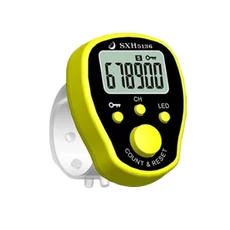 미니 소형 스티치 마커 및 행 핑거 카운터 LCD 전자 디지털 탈리 바느질 직조 도구 범위 0-99999 W5, [06] Yellow, 06 Yellow, 06 Yellow