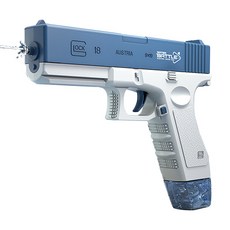 UB 자동 워터건 전동 물총 충전식 글록 모형 권총 물놀이 장난감, 글록_블루, 1개