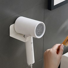 욕실 드라이기거치대 드라이걸이 무타공, 1개, 블랙