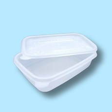 죽용기 일회용 죽통 야채보관함 플라스틱 용기 소 630ml 50개 뚜껑세트, 1개