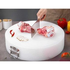 원형 대형 도마 두꺼운 중식 가정용 PE 항균 대형 위생 라운드 정육점플라스틱, 38x5cm(가정용)