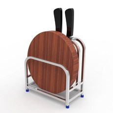 【開發票/統編】砧板刀架一體式收納架 - 純不鏽鋼菜板置物架 瀝水防霉 適用3-5塊砧板, 201刀架, 1個