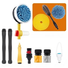 전동 세차 브 녹제거 자동 셀프 물청소 회전 차량용, 15m 호스 교체용 팩 휠 허브 브러시, 1개