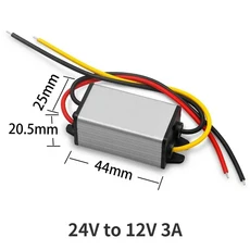 적응형 DC-DC 벅 컨버터 변압기 모듈 레귤레이터 방수 자동차 전원 공급 장치 24V-12V 10A 스텝 다운, 01 12V, 01 24V